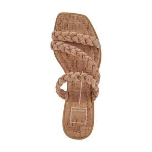 Dolce Vita Iman Natural WOMENS BRAIDED SLIP ON SLIDE SANDALS 9.5